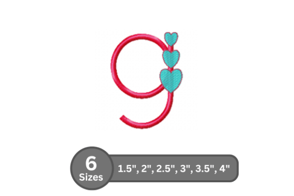 Candy Heart Alphabet -9: A Festive Embroidery Font