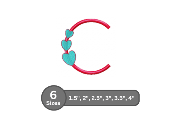 Candy Heart Alphabet- C: A Sweet Addition for Seasonal Designs