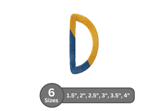 Chalk Split Alphabet - D: A Versatile Embroidery Font