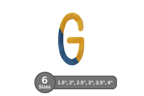 Chalk Split Alphabet - G: A Versatile Embroidery Font