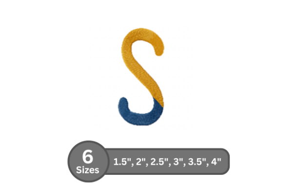 Chalk Split Alphabet -S: A Stylish Embroidery Font