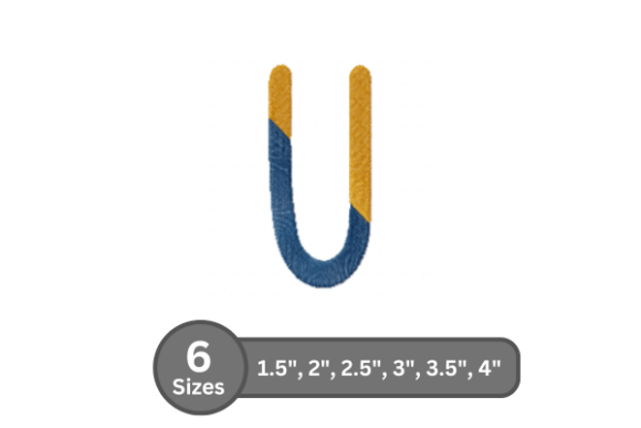 Chalk Split Alphabet -U: A Versatile Embroidery Font