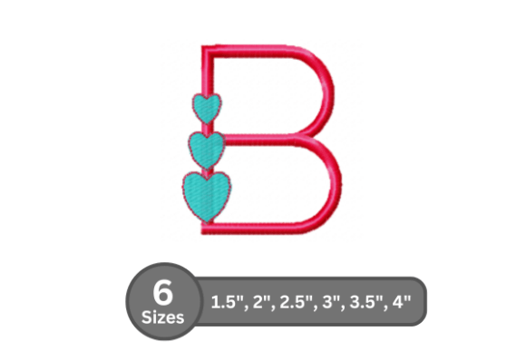 Review of Candy Heart Alphabet- B for Embroidery