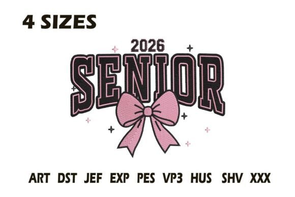 Review: Senior 2026 Bow Embroidery Design