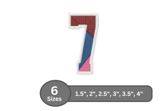 Street Varsity Number -7: A Stylish Embroidery Design