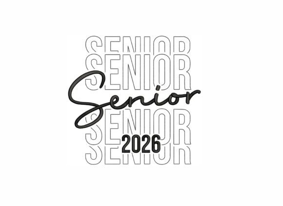 Stylish Senior 2026 Embroidery Design