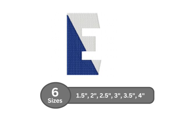 Twin Fill Alphabet - E: A Stylish Embroidery Design